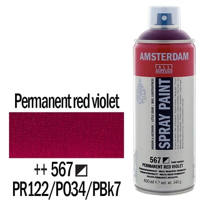 Talens Amsterdam vízbázisú akrilfesték spray, 400 ml - 568, permanent blue violet