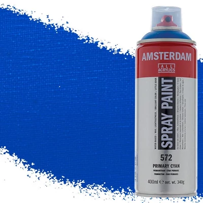 Talens Amsterdam vízbázisú akrilfesték spray, 400 ml - 572, primary cyan