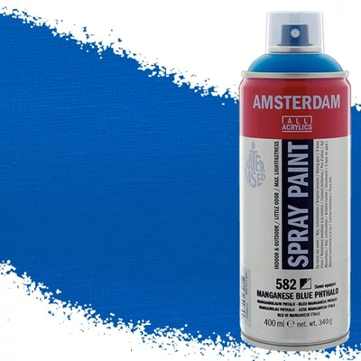 Talens Amsterdam vízbázisú akrilfesték spray, 400 ml - 582, manganese blue phthalo