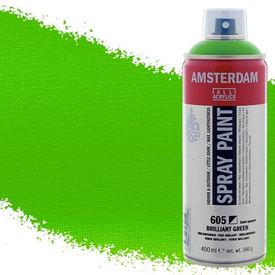 Talens Amsterdam vízbázisú akrilfesték spray, 400 ml - 605, brilliant green