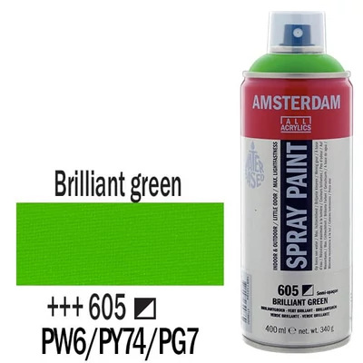 Talens Amsterdam vízbázisú akrilfesték spray, 400 ml - 605, brilliant green