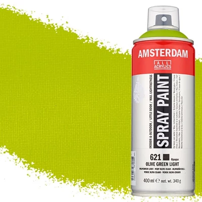 Talens Amsterdam vízbázisú akrilfesték spray, 400 ml - 621, olive green light