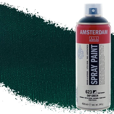 Talens Amsterdam vízbázisú akrilfesték spray, 400 ml - 623, sap green