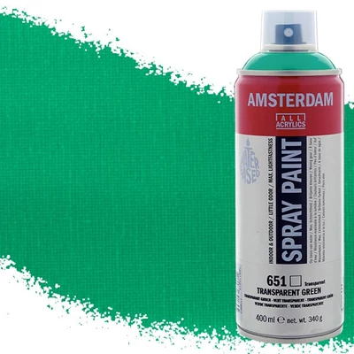 Talens Amsterdam vízbázisú akrilfesték spray, 400 ml - 651, transparent green