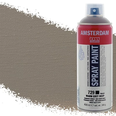 Talens Amsterdam vízbázisú akrilfesték spray, 400 ml - 729, warm grey deep