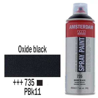Talens Amsterdam vízbázisú akrilfesték spray, 400 ml - 735, oxide black