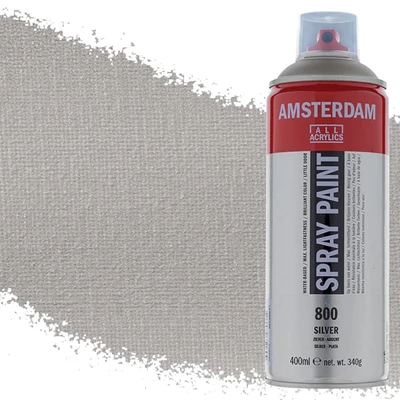 Talens Amsterdam vízbázisú akrilfesték spray, 400 ml - 800, silver