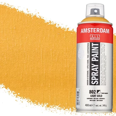 Talens Amsterdam vízbázisú akrilfesték spray, 400 ml - 802, light gold