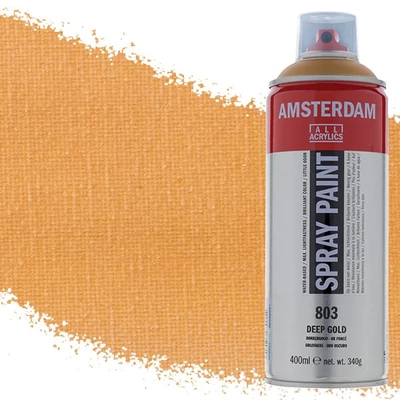 Talens Amsterdam vízbázisú akrilfesték spray, 400 ml - 803, deep gold