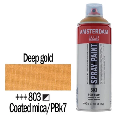 Talens Amsterdam vízbázisú akrilfesték spray, 400 ml - 803, deep gold