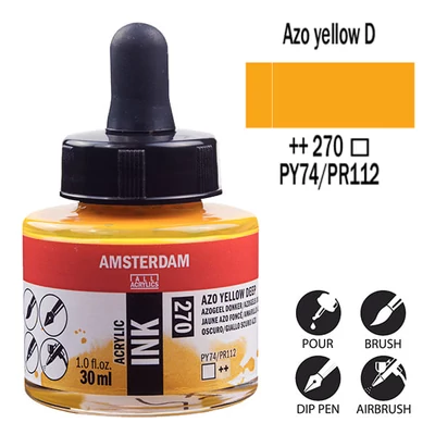 Talens Amsterdam akriltinta, 30 ml - 270, azo yellow deep
