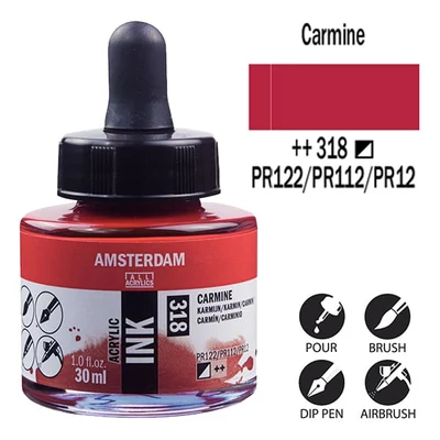 Talens Amsterdam akriltinta, 30 ml - 318, carmine