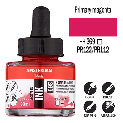 Talens Amsterdam akriltinta, 30 ml - 369, primary magenta