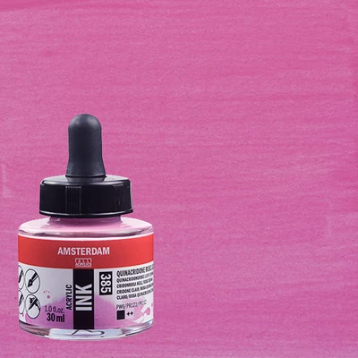 Talens Amsterdam akriltinta, 30 ml - 385, quinacridone rose light