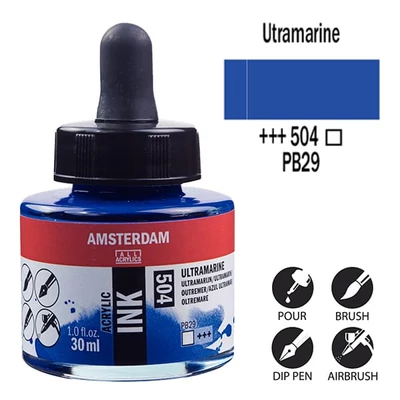Talens Amsterdam akriltinta, 30 ml - 504, ultramarine