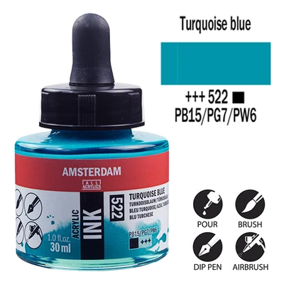 Talens Amsterdam akriltinta, 30 ml - 522, turquoise blue