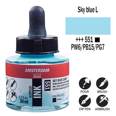 Talens Amsterdam akriltinta, 30 ml - 551, sky blue light