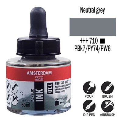 Talens Amsterdam akriltinta, 30 ml - 710, neutral grey