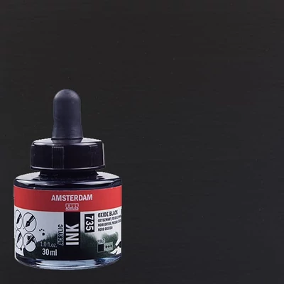 Talens Amsterdam akriltinta, 30 ml - 735, oxide black