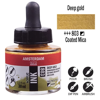 Talens Amsterdam akriltinta, 30 ml - 803, deep gold