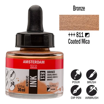 Talens Amsterdam akriltinta, 30 ml - 811, bronze