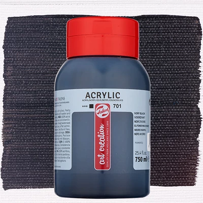 Talens Art Creation akrilfesték, 750 ml - 701, Ivory black