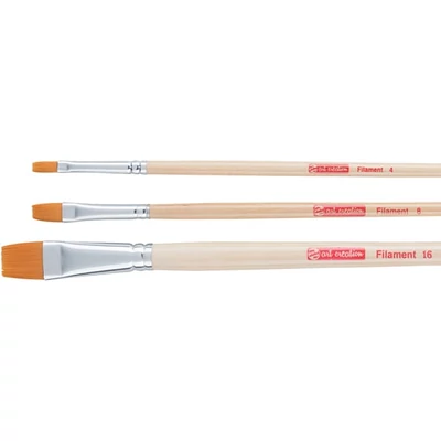 Talens Art Creation Filament ecsetkészlet, szintetikus - lapos, 3 db (4-8-16)