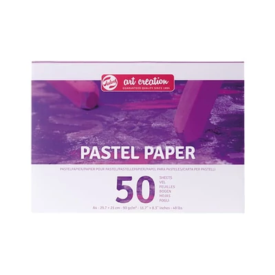 Talens Art Creation pasztellpapír tömb, 90 g, 50 lap - A4, színes
