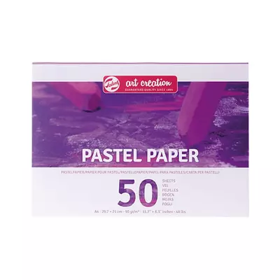 Talens Art Creation pasztellpapír tömb, 90 g, 50 lap - A4, színes