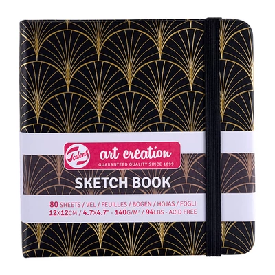 Talens Art Creation Sketch Book rajz- és vázlatfüzet, 140 g, 80 lap - 12x12 cm, Art Deco