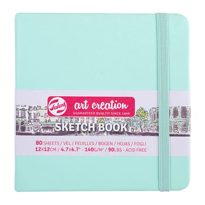 Talens Art Creation Sketch Book rajz- és vázlatfüzet, 140 g, 80 lap - 12x12 cm, menta
