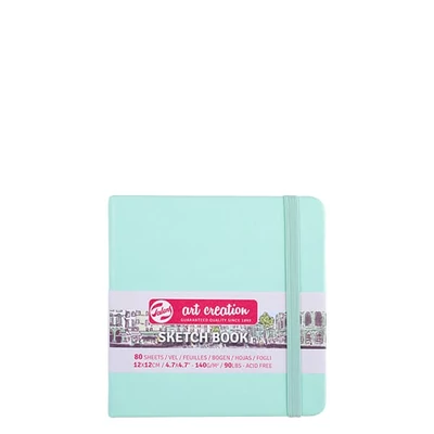 Talens Art Creation Sketch Book rajz- és vázlatfüzet, 140 g, 80 lap - 12x12 cm, menta
