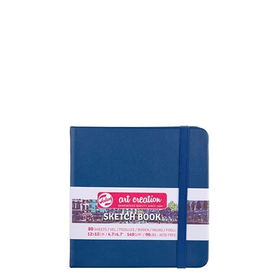 Talens Art Creation Sketch Book rajz- és vázlatfüzet, 140 g, 80 lap - 12x12 cm, tengerészkék
