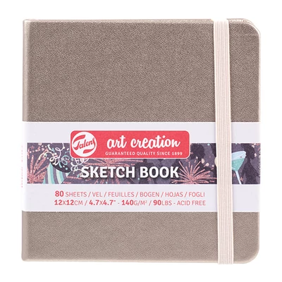 Talens Art Creation Sketch Book rajz- és vázlatfüzet, 140 g, 80 lap - 12x12 cm, pezsgőszín