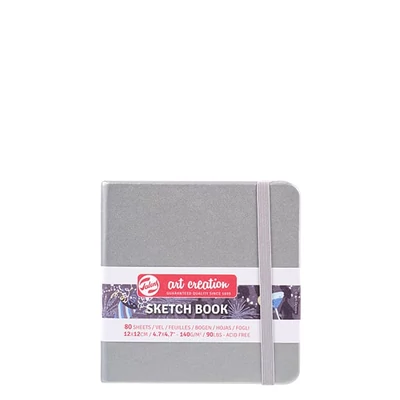 Talens Art Creation Sketch Book rajz- és vázlatfüzet, 140 g, 80 lap - 12x12 cm, ezüst