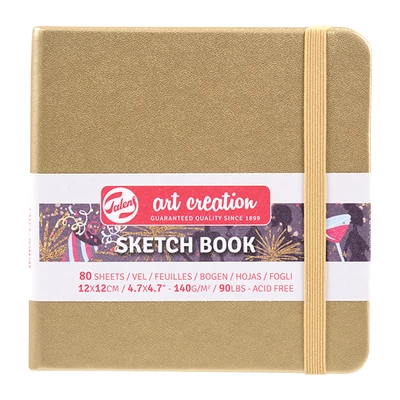 Talens Art Creation Sketch Book rajz- és vázlatfüzet, 140 g, 80 lap - 12x12 cm, fehérarany