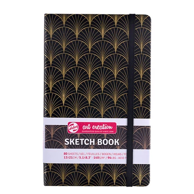 Talens Art Creation Sketch Book rajz- és vázlatfüzet, 140 g, 80 lap - 13x21 cm,  Art Deco