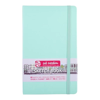 Talens Art Creation Sketch Book rajz- és vázlatfüzet, 140 g, 80 lap - 13x21 cm, menta