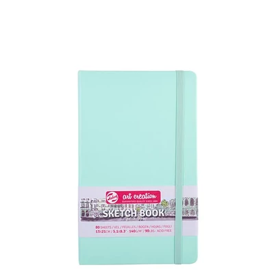 Talens Art Creation Sketch Book rajz- és vázlatfüzet, 140 g, 80 lap - 13x21 cm, menta