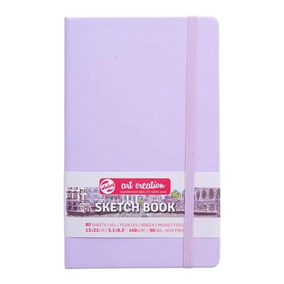 Talens Art Creation Sketch Book rajz- és vázlatfüzet, 140 g, 80 lap - 13x21 cm, pasztell ibolyaszín