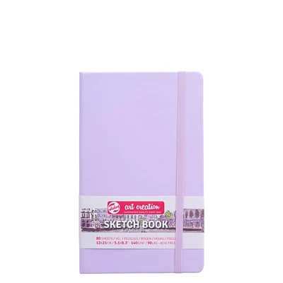 Talens Art Creation Sketch Book rajz- és vázlatfüzet, 140 g, 80 lap - 13x21 cm, pasztell ibolyaszín
