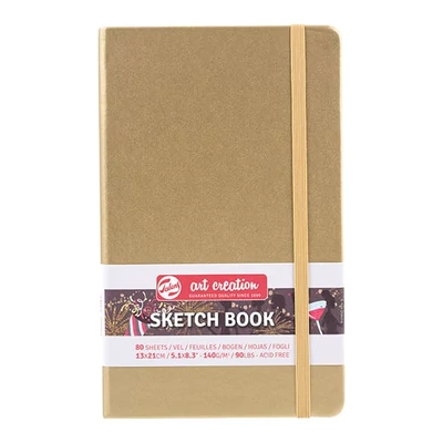 Talens Art Creation Sketch Book rajz- és vázlatfüzet, 140 g, 80 lap - 13x21 cm, fehérarany