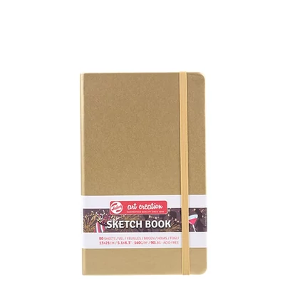 Talens Art Creation Sketch Book rajz- és vázlatfüzet, 140 g, 80 lap - 13x21 cm, fehérarany