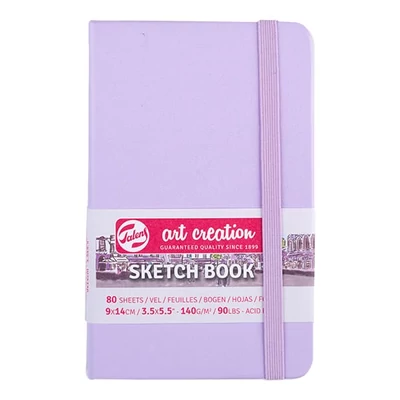 Talens Art Creation Sketch Book rajz- és vázlatfüzet, 140 g, 80 lap - 9x14 cm, pasztell ibolyaszín