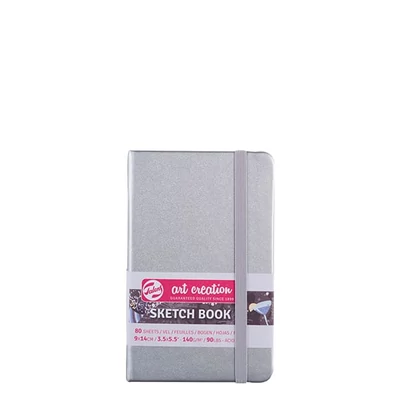 Talens Art Creation Sketch Book rajz- és vázlatfüzet, 140 g, 80 lap - 9x14 cm, ezüst