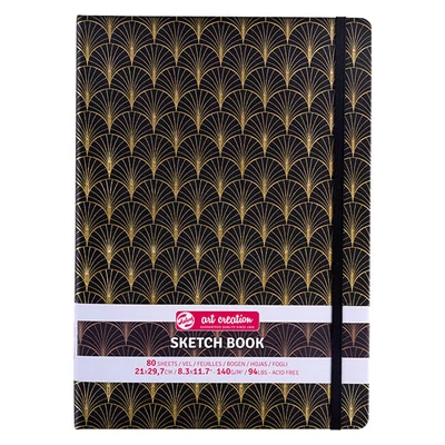 Talens Art Creation Sketch Book rajz- és vázlatfüzet, 140 g, 80 lap - A4, Art Deco