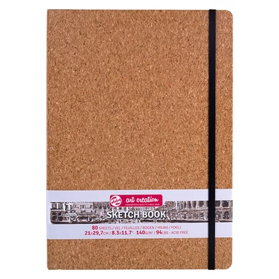 Talens Art Creation Sketch Book rajz- és vázlatfüzet, 140 g, 80 lap - A4, parafa