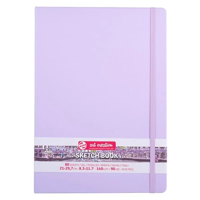 Talens Art Creation Sketch Book rajz- és vázlatfüzet, 140 g, 80 lap - A4, pasztell ibolyaszín