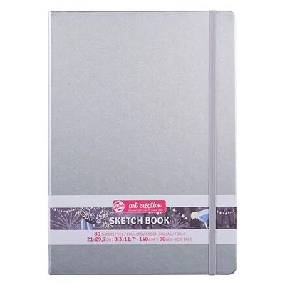 Talens Art Creation Sketch Book rajz- és vázlatfüzet, 140 g, 80 lap - A4, ezüst