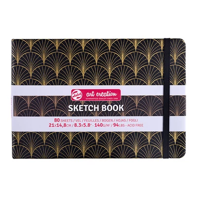 Talens Art Creation Sketch Book rajz- és vázlatfüzet, 140 g, 80 lap - A5 fekvő, Art Deco